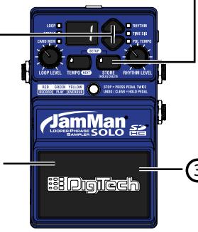 DIGITECH JAMMAN SOLO - Création d'une boucle (led PDL TEMPO éteinte) - 1