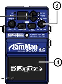 DIGITECH JAMMAN SOLO - Réglage d'un tempo pour l'enregistrement d'une boucle - 1