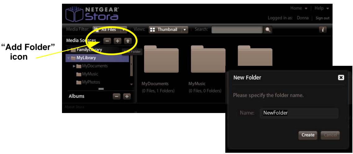 NETGEAR MS2000 - To add a folder - 1