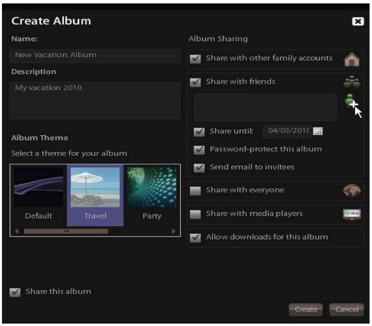 NETGEAR MS2000 - To add a shared album - 1