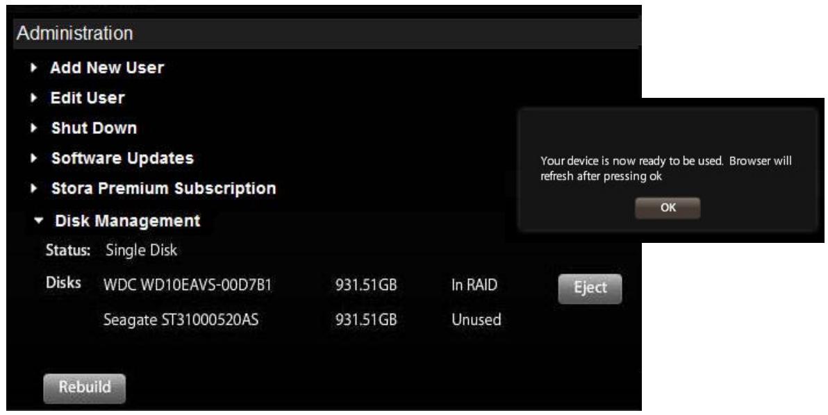 NETGEAR MS2000 - Button options that appear - 2