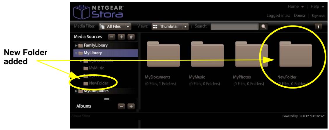 NETGEAR MS2110 - To add a folder - 2