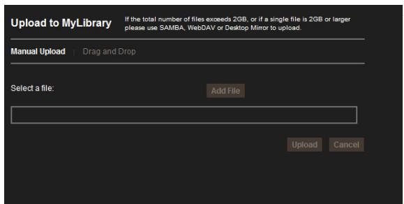 NETGEAR MS2110 - To upload files - 1