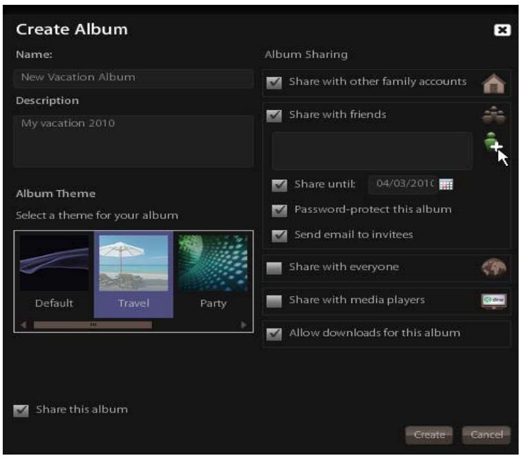 NETGEAR MS2110 - To add a shared album - 1