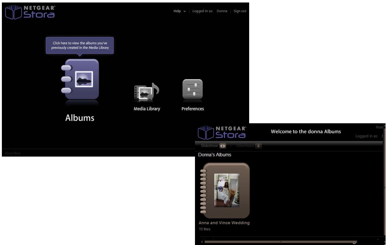 NETGEAR MS2110 - Displaying the Albums Page - 1