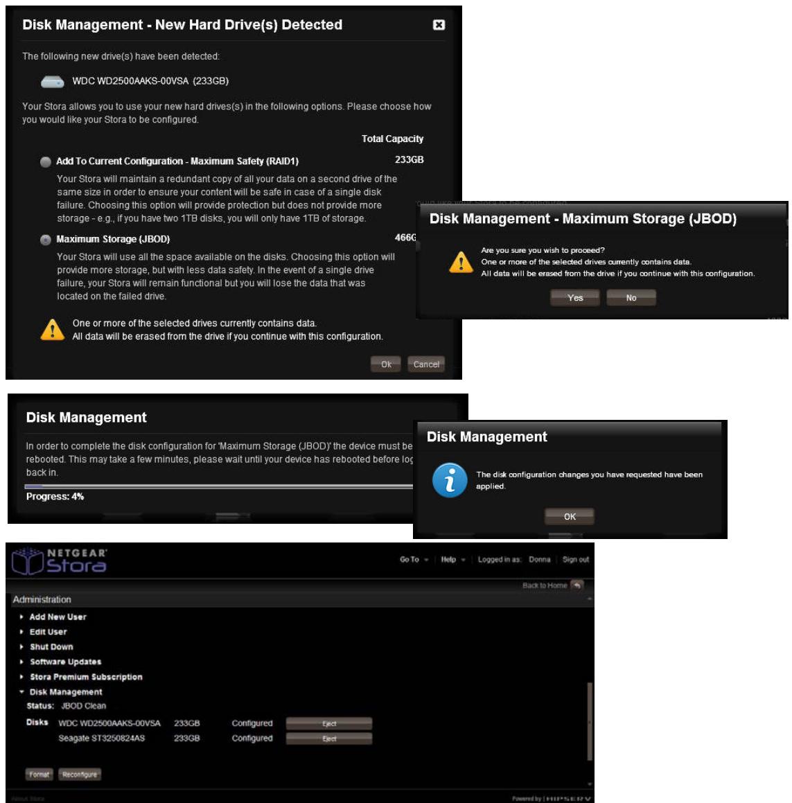 NETGEAR MS2110 - To configure JBOD - 1