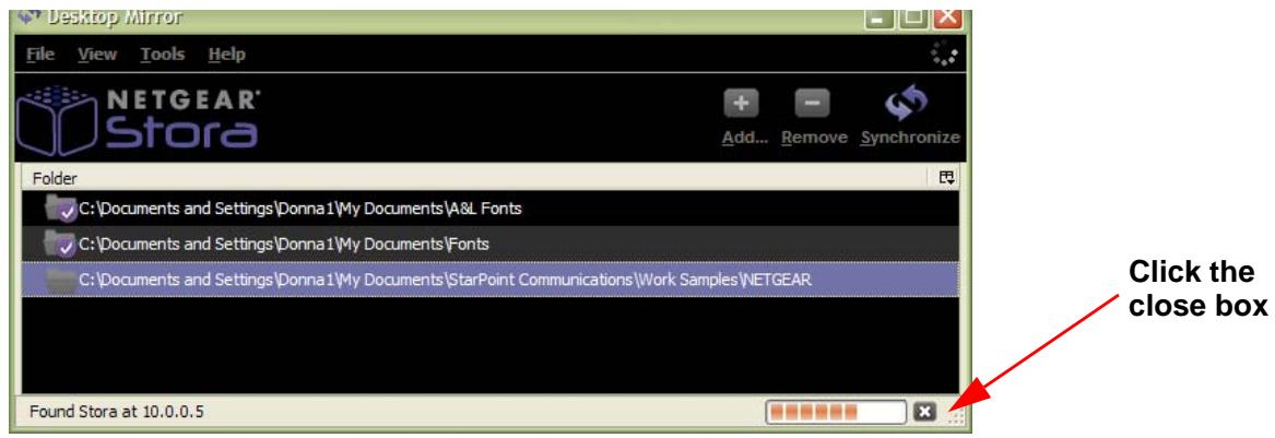 NETGEAR MS2120 - To cancel a backup in progress - 1