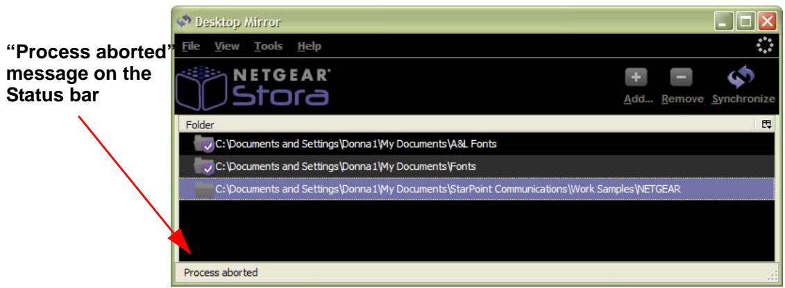 NETGEAR MS2120 - To cancel a backup in progress - 2