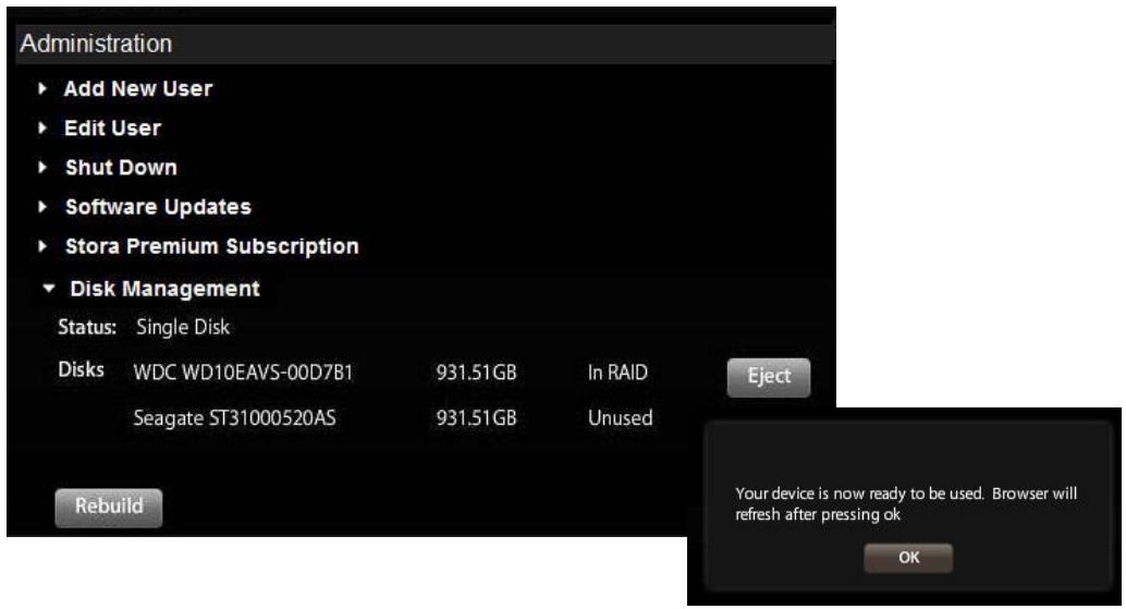 NETGEAR MS2120 - To Check Disk Status or Rebuild a Disk - 1