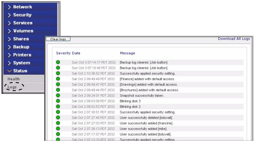 NETGEAR READYNAS DUO RND2000 - Logs - 1