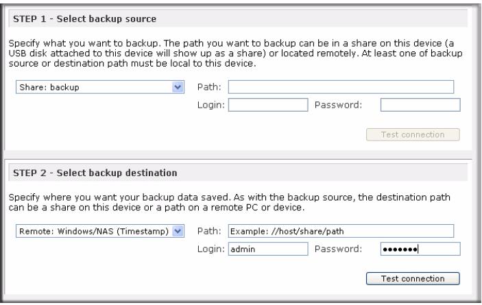 NETGEAR READYNAS DUO RND2000 - Step 2 – Select Backup Destination - 1