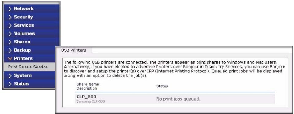 NETGEAR READYNAS DUO RND2000 - Setting Up Printers - 1