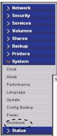 NETGEAR READYNAS DUO RND2000 - Shutdown - 1