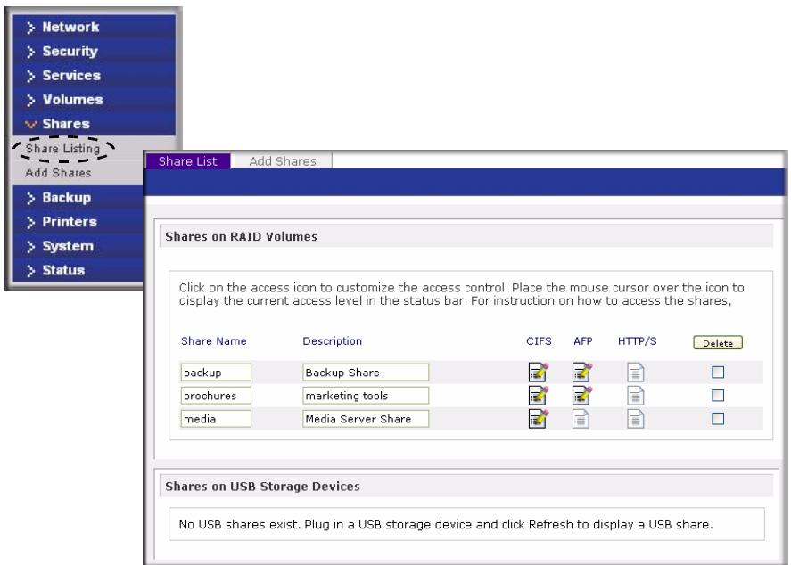 NETGEAR READYNAS DUO RND2000 - Managing Your Shares - 1