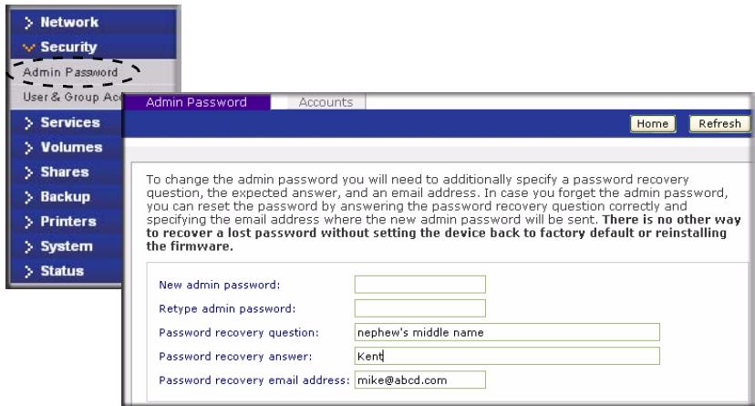 NETGEAR READYNAS DUO RND2000 - Admin Password - 1