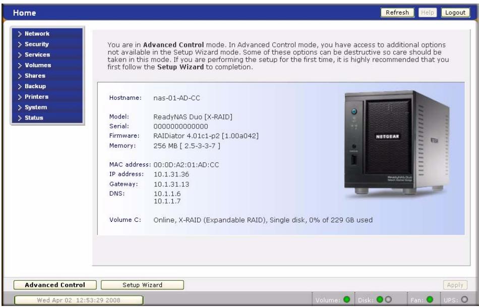 NETGEAR READYNAS DUO RND2000 - Configuring Your ReadyNAS Duo - 1