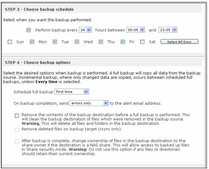 NETGEAR READYNAS DUO RND2000 - Step 3 – Choose Backup Schedule - 1