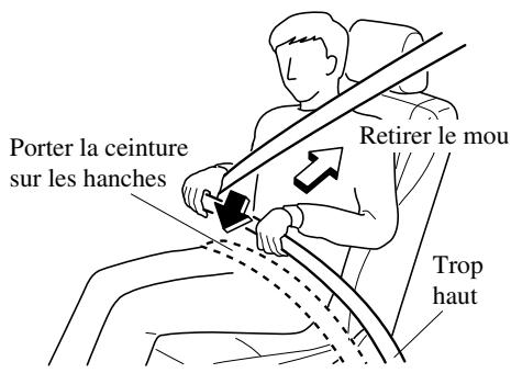 MAZDA CX-5 2011 - Pour boucler la ceinture de sécurité - 2