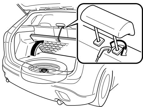 MAZDA CX-5 2011 - Pour retirer la roue de secours - 2