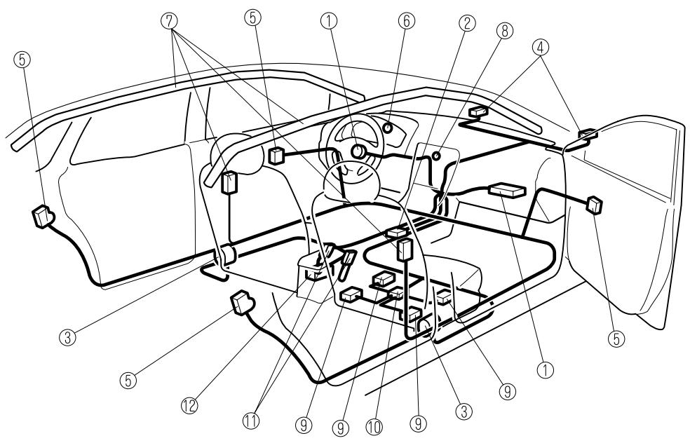 MAZDA CX-5 2011 - Composants du système de retenue supplémentaire - 1
