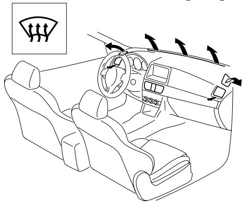 MAZDA CX-5 2011 - Sélection du mode de circulation d'air - 5
