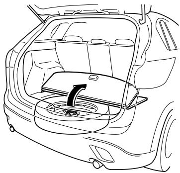 MAZDA CX-5 2011 - Pour retirer la roue de secours - 1
