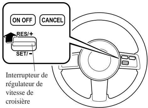 MAZDA MX-5 2012 - Pour augmenter la vitesse en utilisant l'interrupteur de régulateur de vitesse de croisière - 1