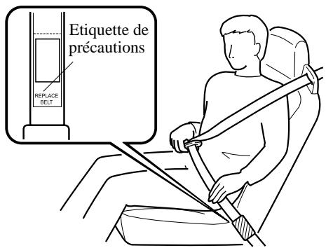 MAZDA MX-5 2012 - Etiquette de précautions de ceinture de sécurité - 1