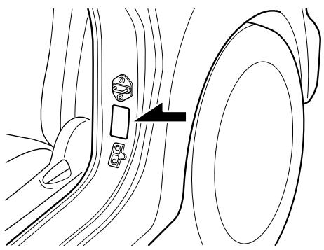 MAZDA MX-5 2012 - Etiquette de pressions de gonflage des pneus - 1