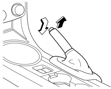 MAZDA MX-5 2012 - Pour relâcher le frein de stationnement - 1