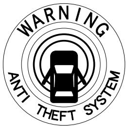 MAZDA RX-8 2011 - Autocollants d'indication de système antivol - 1