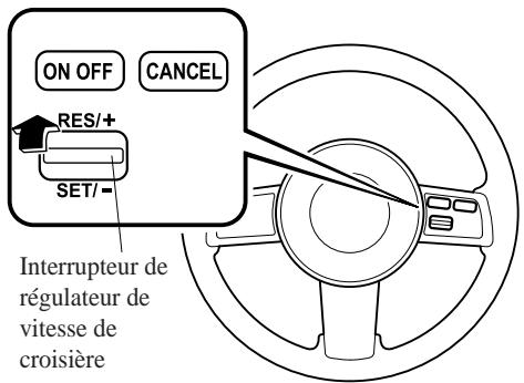MAZDA RX-8 2011 - Pour augmenter la vitesse en utilisant l'interrupteur de régulateur de vitesse de croisière - 1