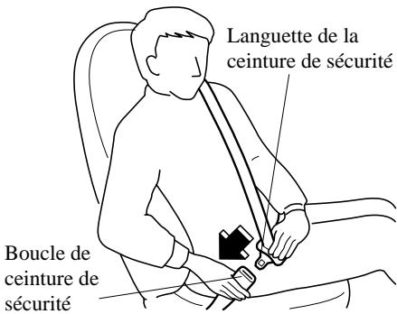 MAZDA RX-8 2011 - Pour boucler la ceinture de sécurité - 2