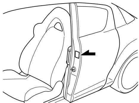 MAZDA RX-8 2011 - Etiquette de pressions de gonflage des pneus - 1