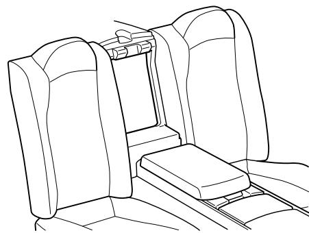 MAZDA RX-8 2011 - Transport de longs objets avec la boîte de rangement retiree - 1