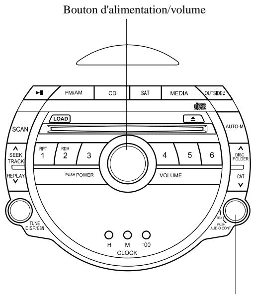 MAZDA RX-8 2011 - Commande d'alimentation/volume/tonalité - 1