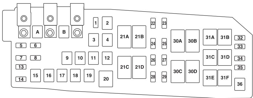 MAZDA TRIBUTE 2010 - Boitier de distribution électrique - 4