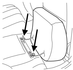 MAZDA TRIBUTE 2010 - Pour installer le coussin de siege de deuxieme rangée - 1