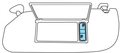 MAZDA TRIBUTE 2010 - ÉCLAIRAGE DU MIROIR DE PARE-SOLEIL (SELEN L'ÉQUIPEMENT) - 1