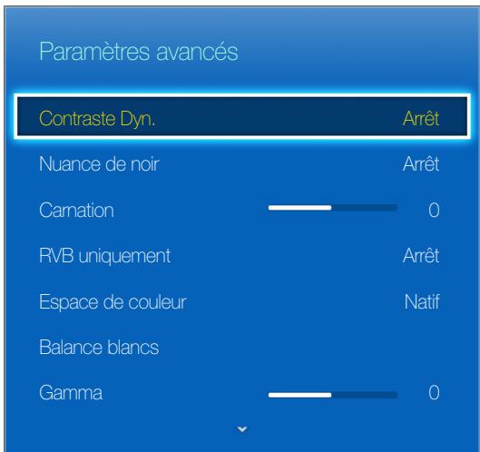 SAMSUNG T27D590CX - Paramètres avancés - 1