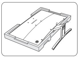 SAMSUNG T27D590CX - Préparation avant l'installation d'un dispositif de fixation murale/support de bureau - 1
