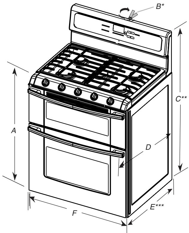 BAUKNECHT GGG390LX  - INSTALLATION - Product Dimensions - 1