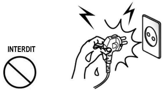 OKI LD620D - Ne pas brancher ou débrancher avec vos mains humides. - 1