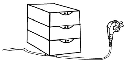 OKI LD620D - Não dobre o cabo com fora ou o deixe abaixo de algo um objeto pesado. - 2