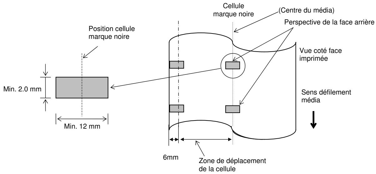 OKI LE840DT - Zone de détection de la cellule marque noire - 1