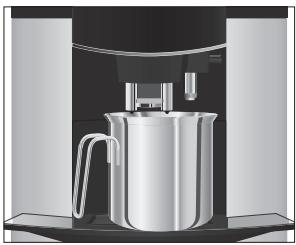 JURA D6 - Rinsing the fine foam frother - 1