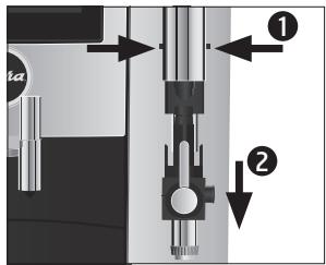 JURA S8 - Démontage et rincege de la buse mousse fine Pro - 1
