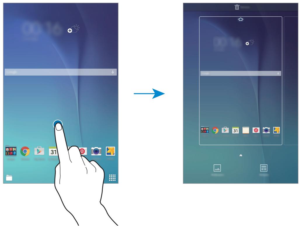 SAMSUNG TAB E - Options de l'écran d'accueil - 1