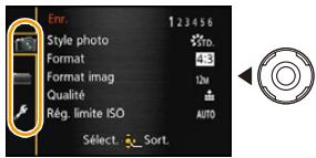 PANASONIC LUMIX FZ200 - Changement vers d'autres menus - 1