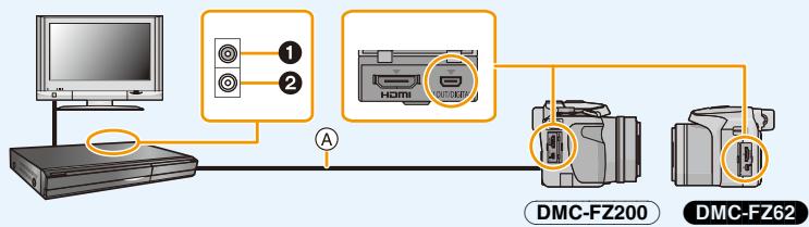 PANASONIC LUMIX FZ200 - Connectez cet appareil à l'équipement d'enregistrement à l'aide d'un cable AV (en option). - 1